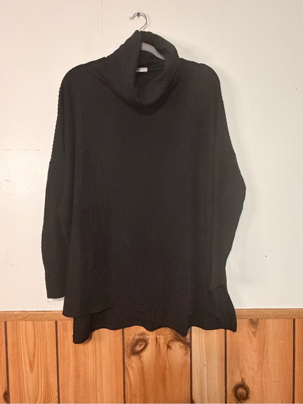 Zenana Outfitters Black Turtleneck Ribbed Knit Sweater